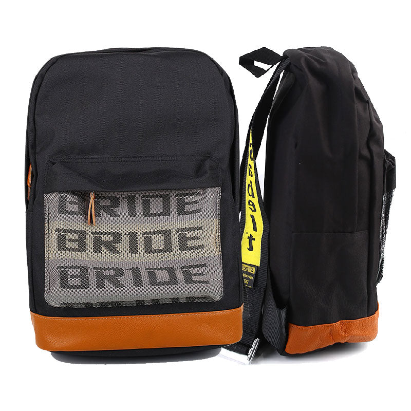 bride racing backpack with black racing harness shoulder straps