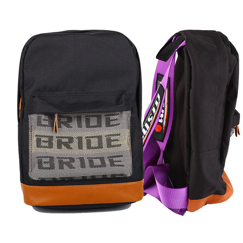 BRIDE Racing Backpack with Purple Harness Shoulder Straps