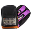 bride racing backpack with purple racing straps