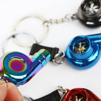 neo chrome turbo whistle keychains, jdm keychains, car keychains, car guy gift