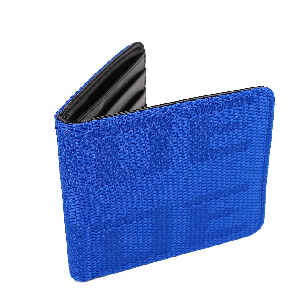 racing BRIDE wallet in blue, car wallet, jdm wallet, racing seat material wallet