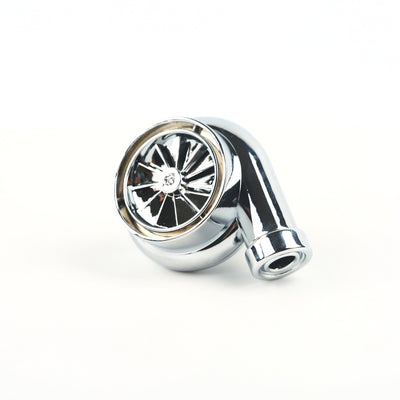 Stylish silver chrome Car Air Freshener on a white background, perfect for freshening up your car's interior all year round."