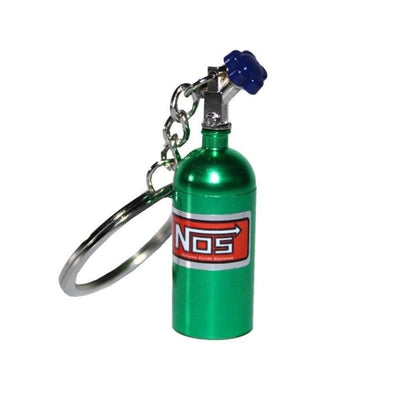 green nos bottle keychain, car keychain, jdm keychain, car guy gift
