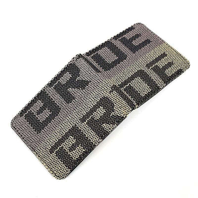 racing BRIDE wallet in grey and beige, card wallet, jdm wallet, racing seat material wallet