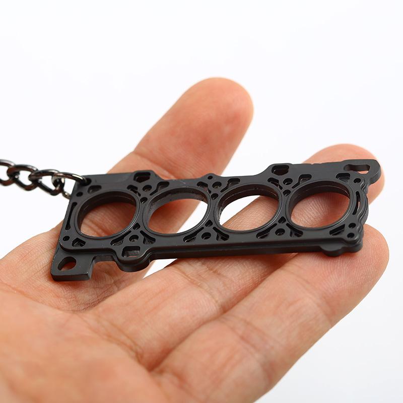 JDM 4 Cylinder Head Gasket Keychain - Perfect Gift for Car Lovers