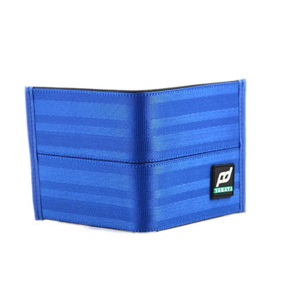 FD racing car wallet made of blue seatbelt webbing fabric, jdm wallet